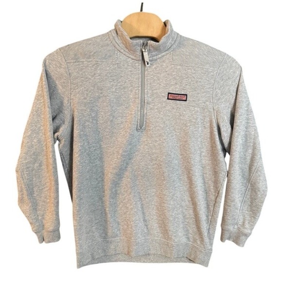 Vineyard Vines Other - Vineyard Vines Mens Quarter Zip Pullover Heather Gray Cotton Blend Size L